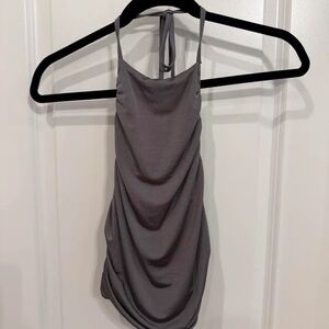 Missguided Charcoal Halter Top